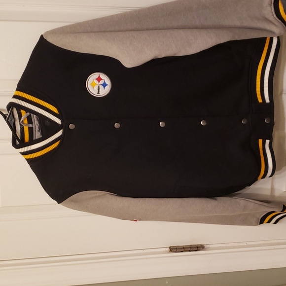 WOMEN'S LARGE NFL STEELERS LETTERMAN/VARSITY JACKET - Picture 2 of 16